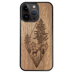Wooden Case for iPhone 14 Pro Max Deer Woodland