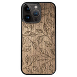 Wooden Case for iPhone 14 Pro Max Botanical Leaves