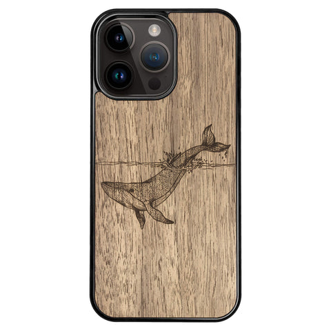 Wooden Case for iPhone 14 Pro Max Whale