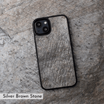 Silver Brown Stone iPhone Case