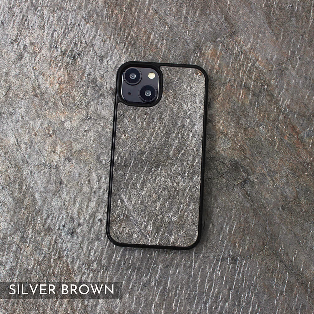 Silver Brown Stone iPhone 13 Mini Case