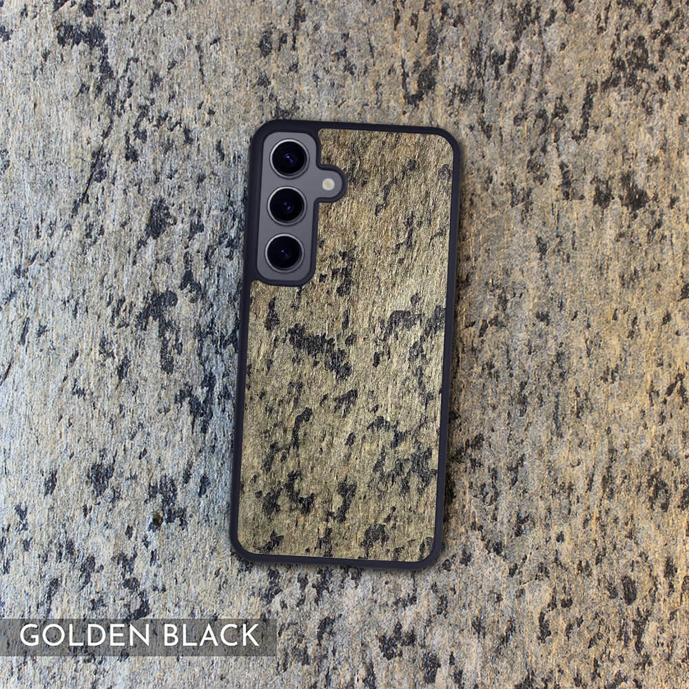 Golden Black Stone Galaxy S23 Ultra Case