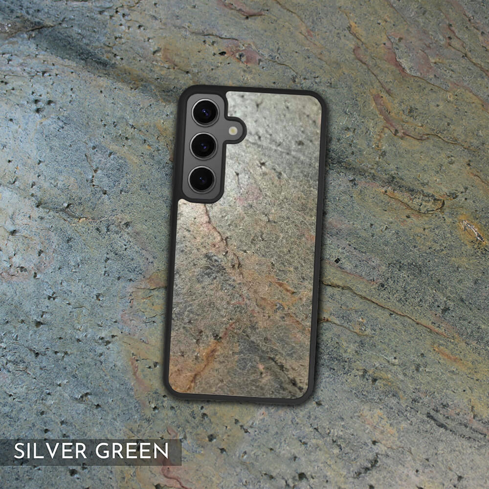 Silver Green Stone Galaxy S24 Case