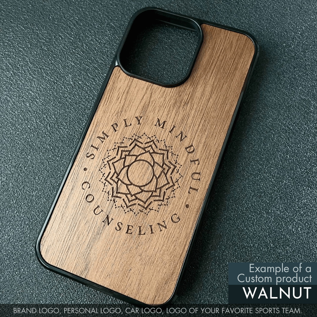 Custom Design Walnut iPhone Case