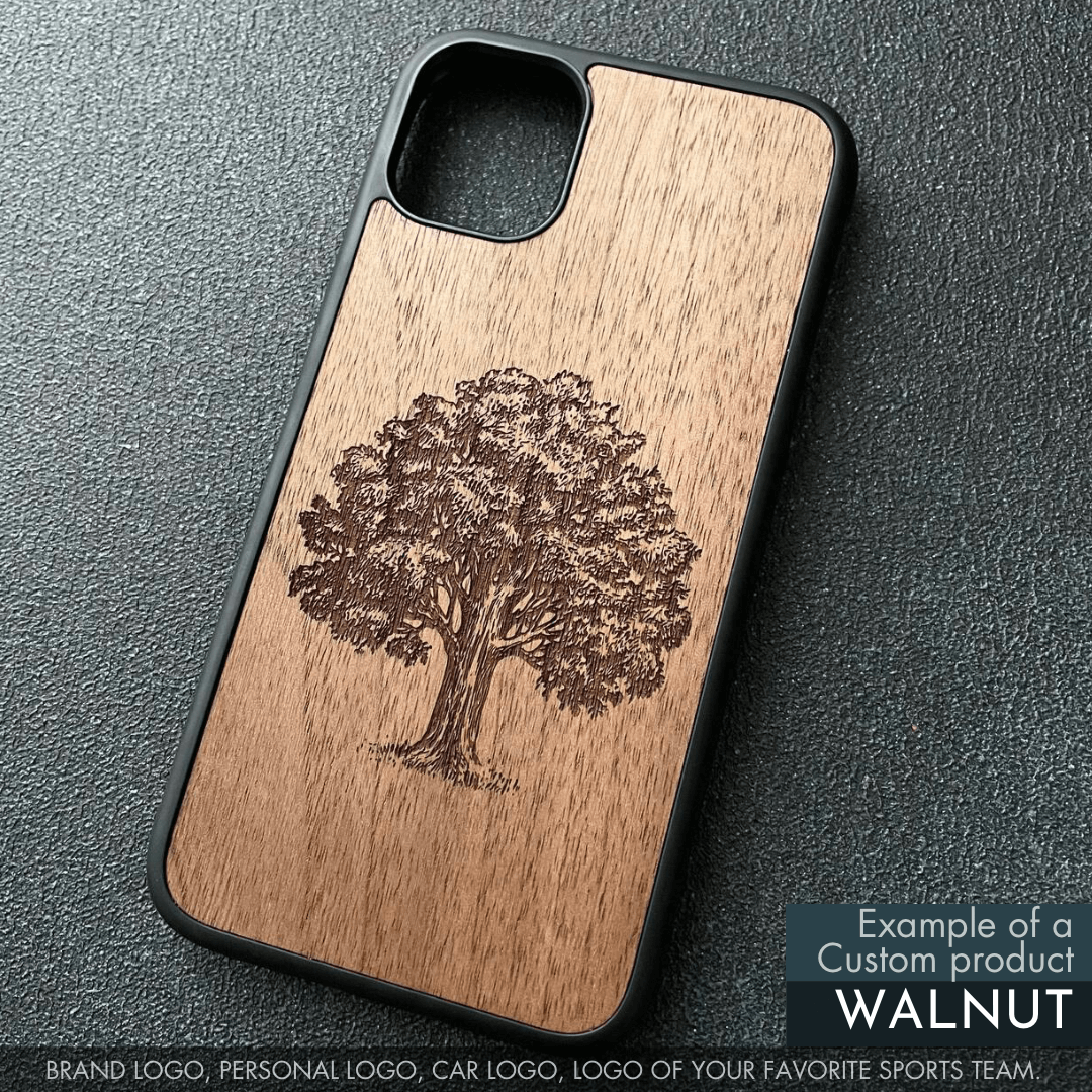 Custom Design Walnut iPhone Case