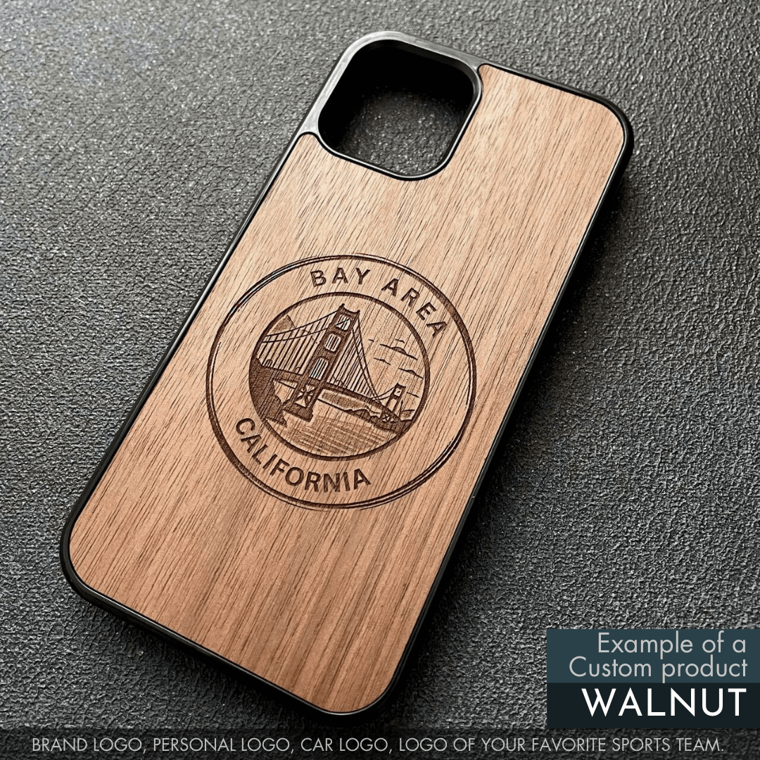 Custom Design Walnut iPhone Case