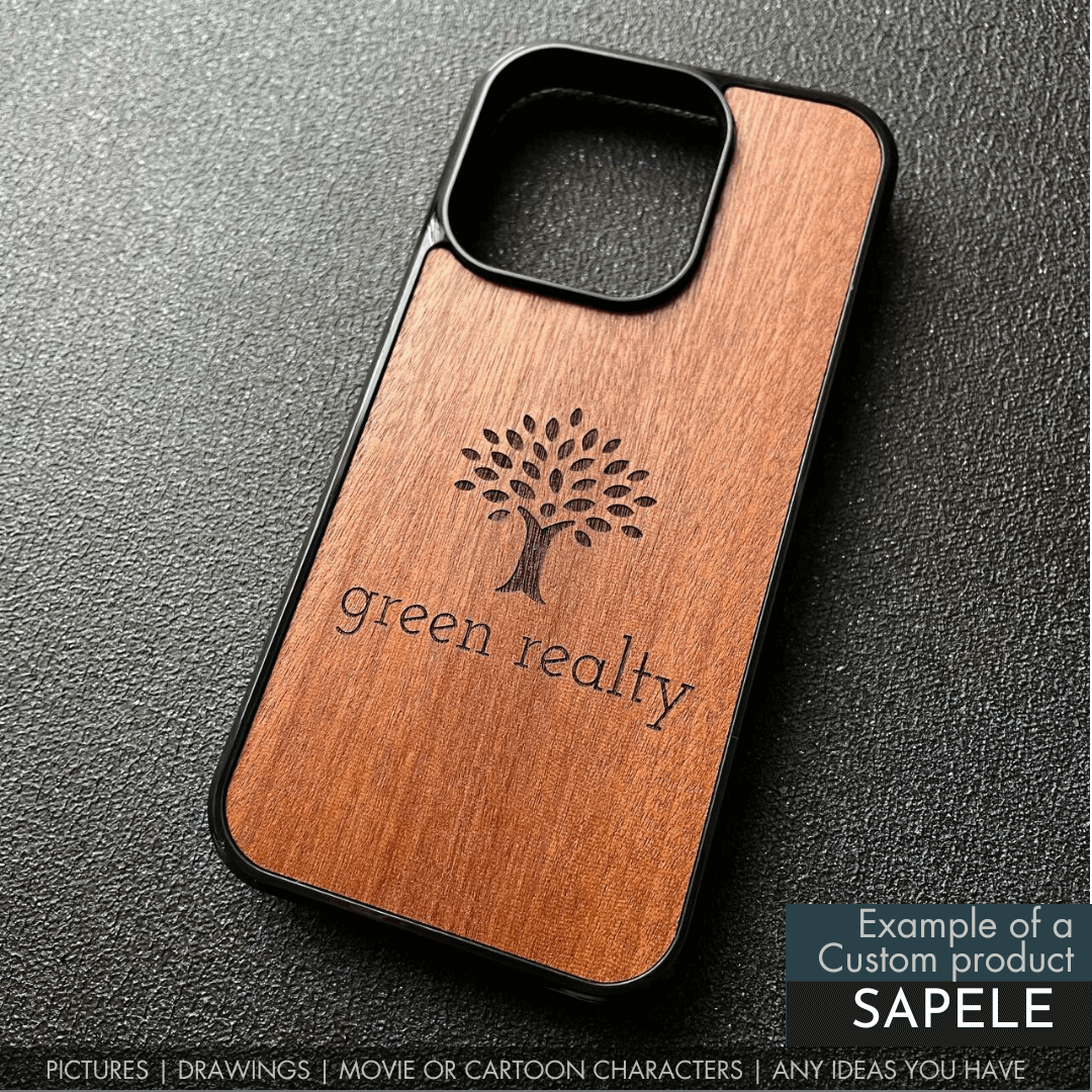 Custom Design Sapele iPhone 16 Pro Case