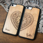 Mandala - Wooden Samsung Galaxy Case for Couple