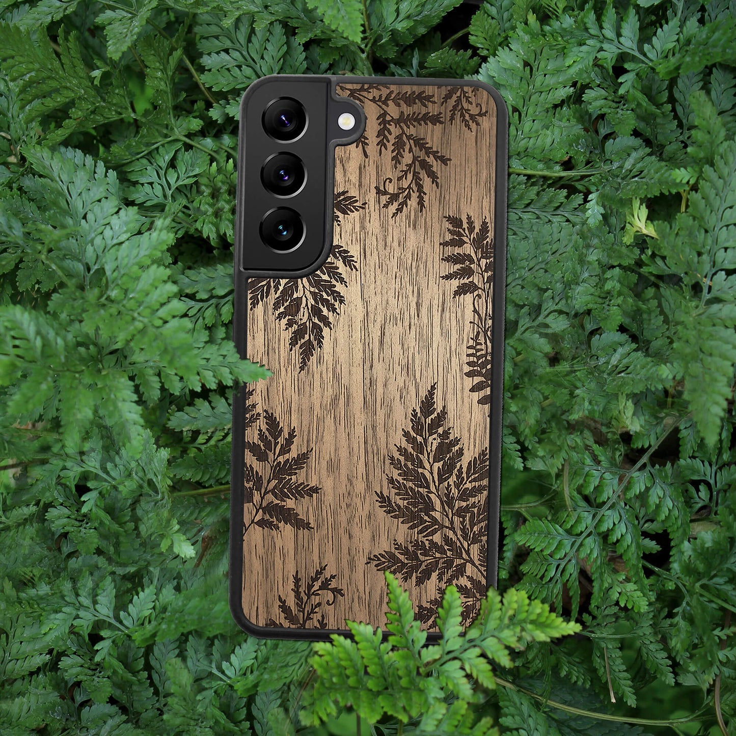 Wood Galaxy S10e Case Botanical Fern