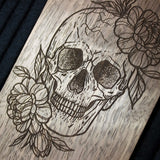 Skull engraved design WOODGRAW cases