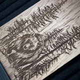 Bear Forest engraved design WOODGRAW