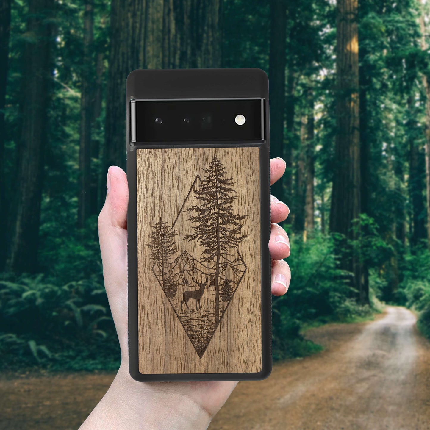Wood Google Pixel 6A Case Deer Woodland