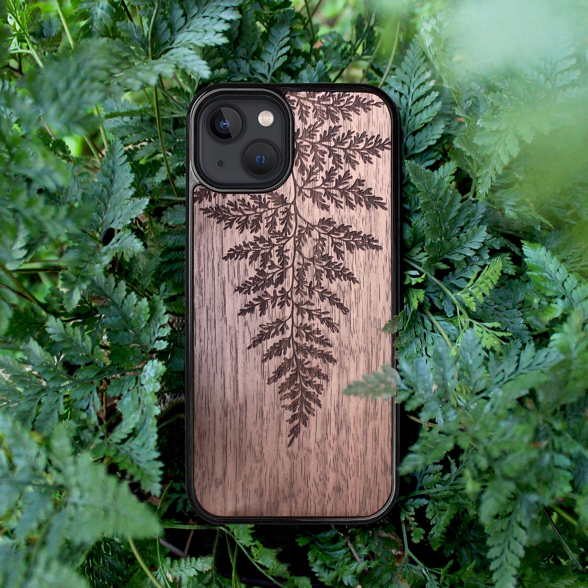Wood iPhone 11 Case Fern
