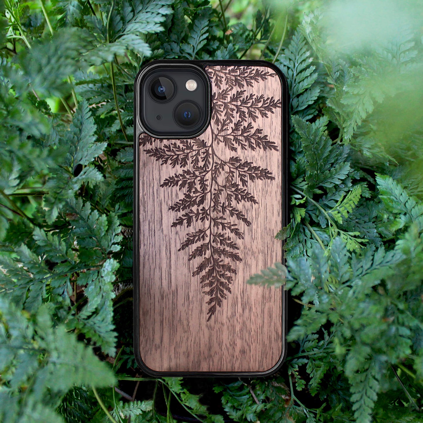 Wood iPhone XR Case Fern