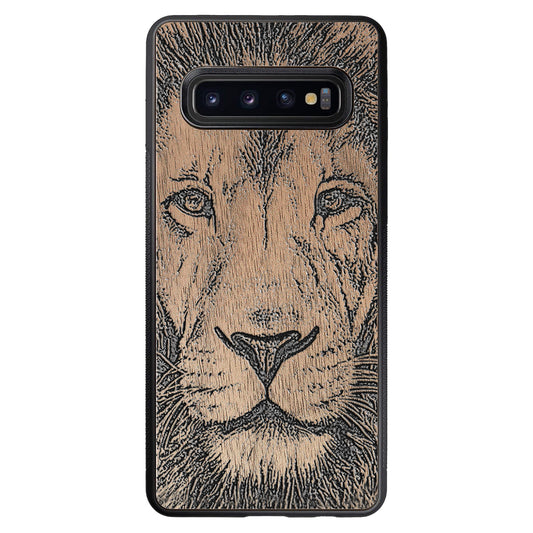 Wooden Case for Samsung Galaxy S10 Lion face