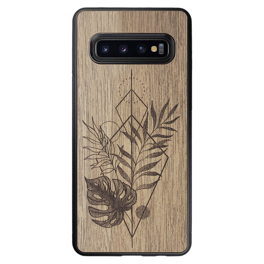 Wooden Case for Samsung Galaxy S10 Monstera