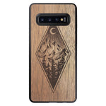 Wooden Galaxy S10 Case Mountain Night