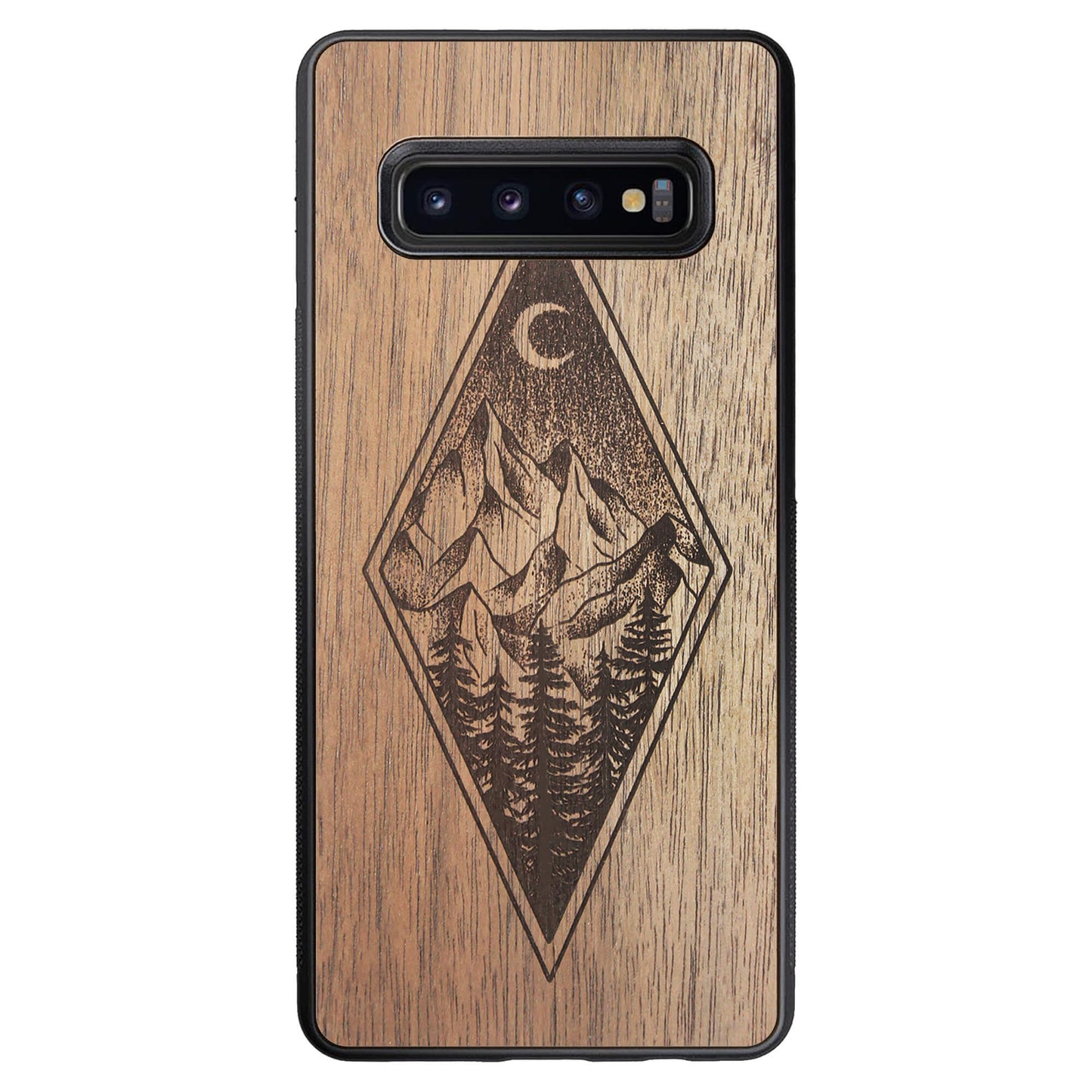 Wooden Case for Samsung Galaxy S10 Plus Mountain Night