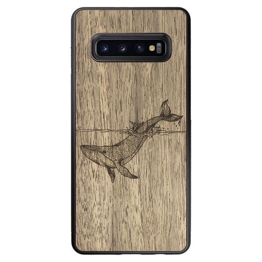 Wooden Case for Samsung Galaxy S10 Plus Whale