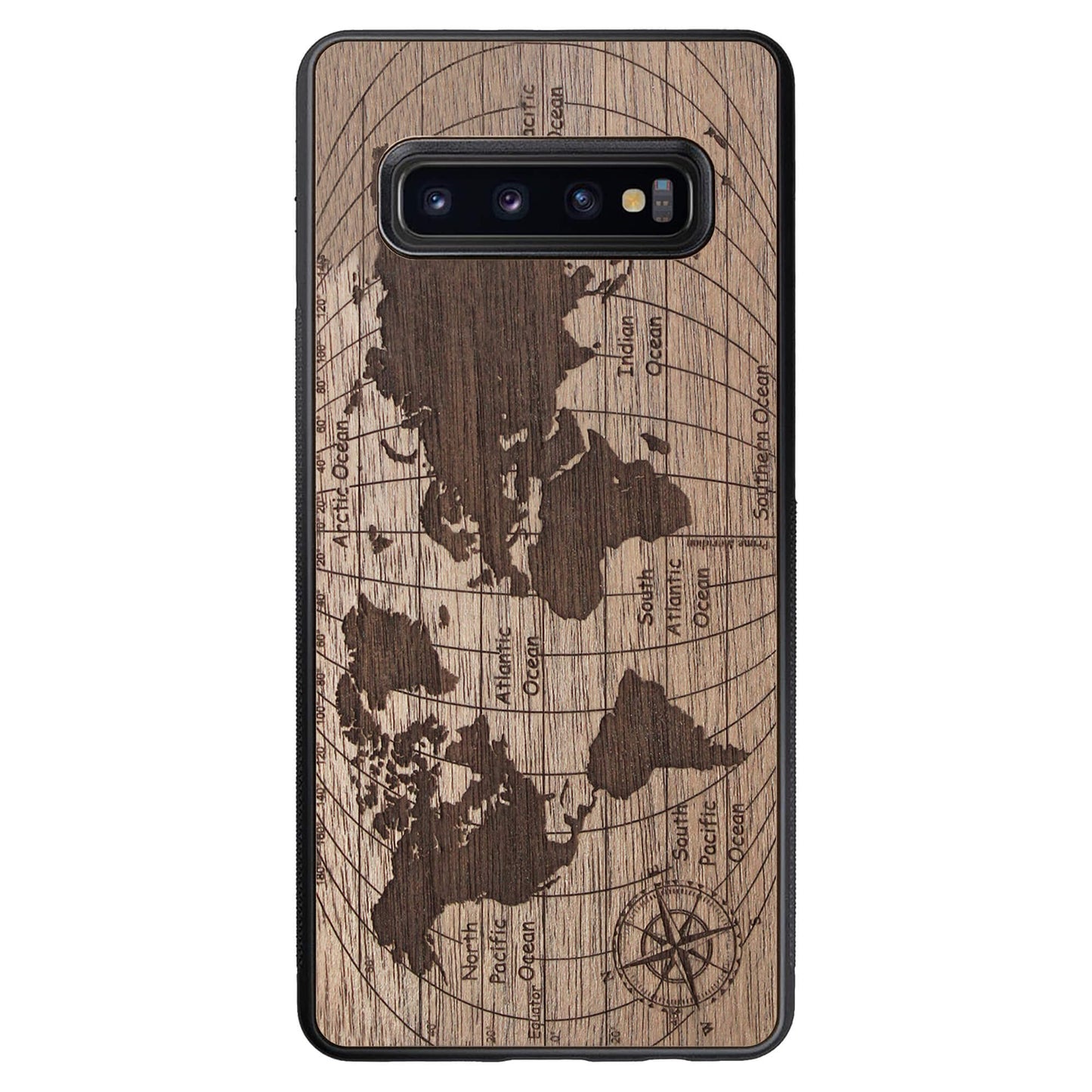 Wooden Case for Samsung Galaxy S10 Plus World Map