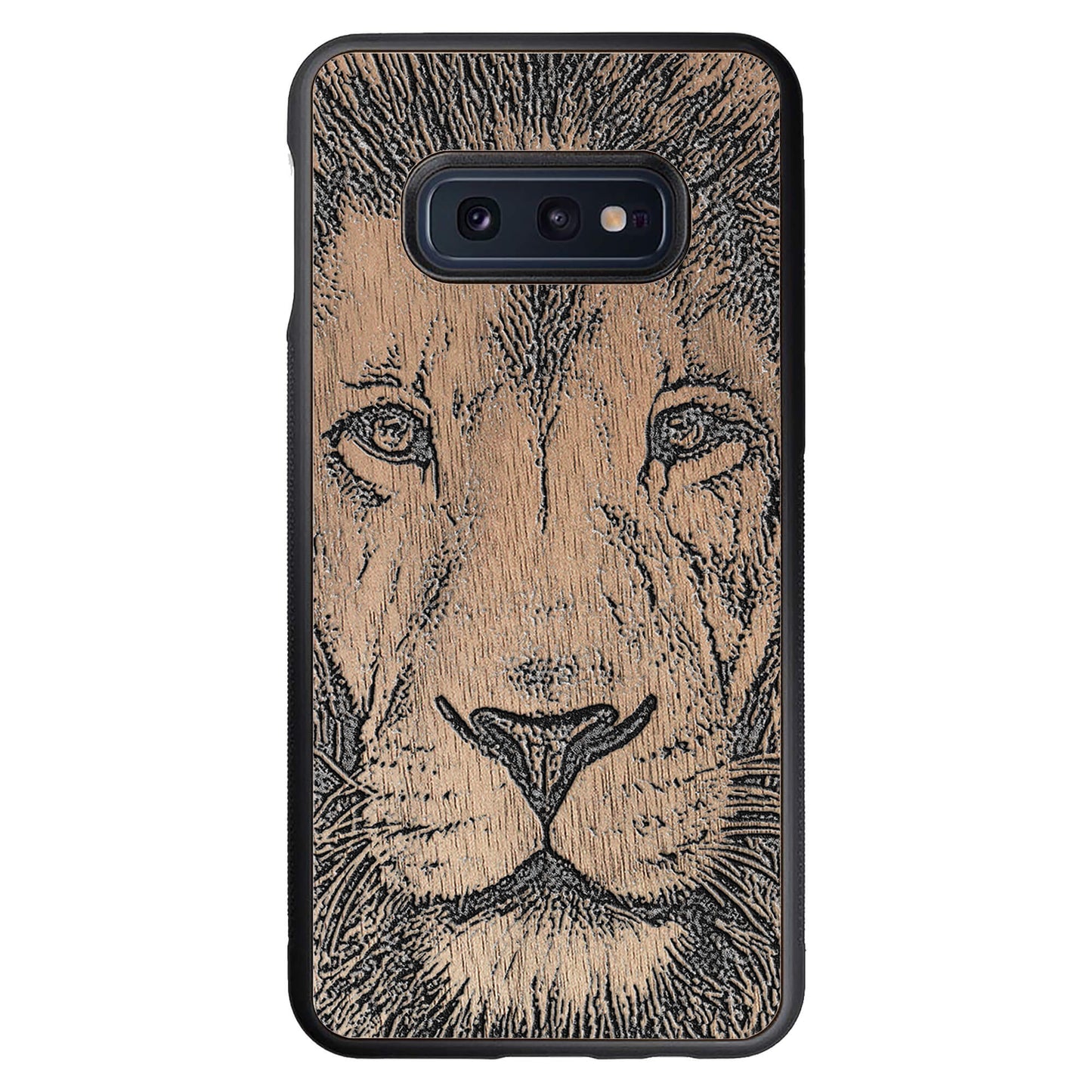 Wooden Case for Samsung Galaxy S10e Lion face