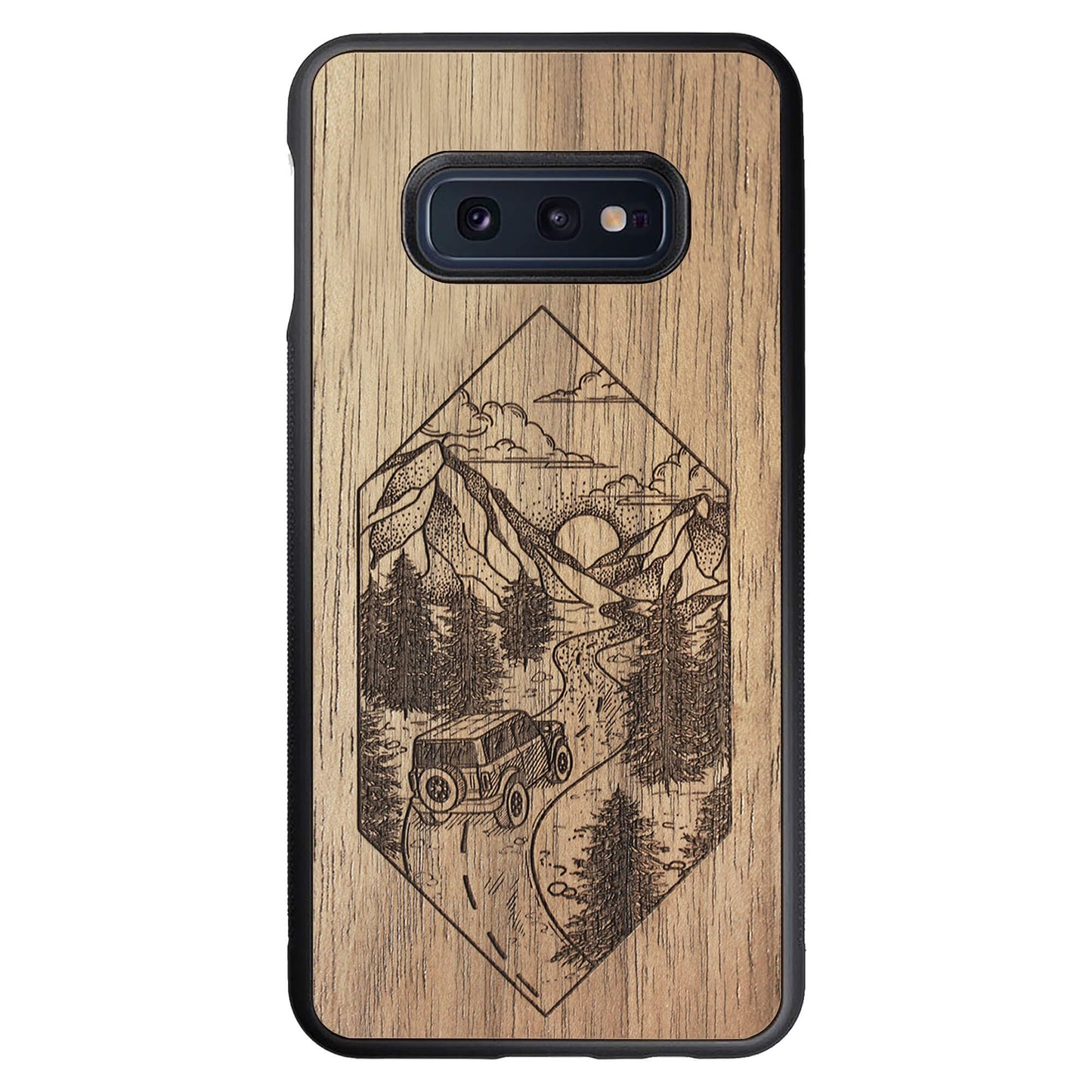 Wooden Case for Samsung Galaxy S10e Mountain Road