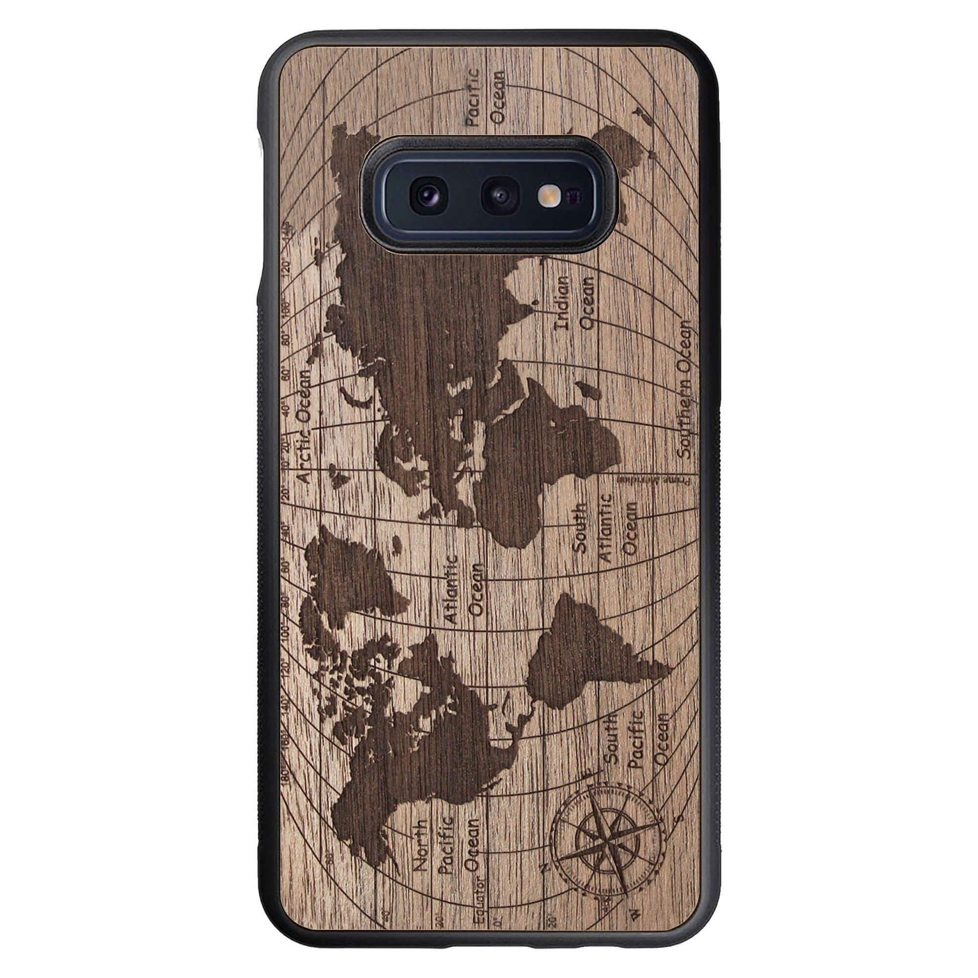 Wooden Case for Samsung Galaxy S10e World Map