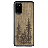 Wooden Case for Samsung Galaxy S20 Bear Forest