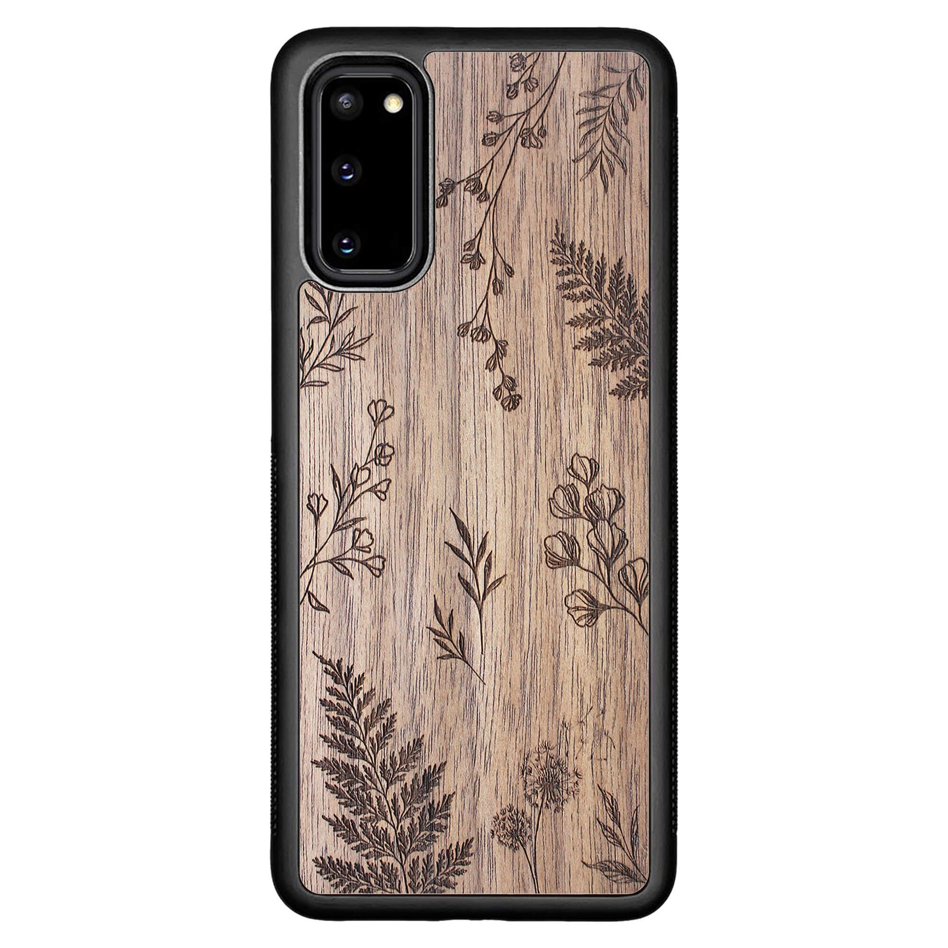 Wooden Case for Samsung Galaxy S20 Botanical