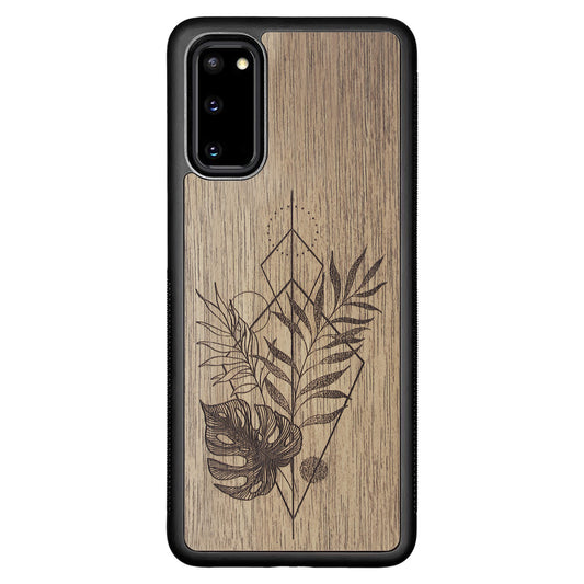 Wooden Case for Samsung Galaxy S20 Monstera
