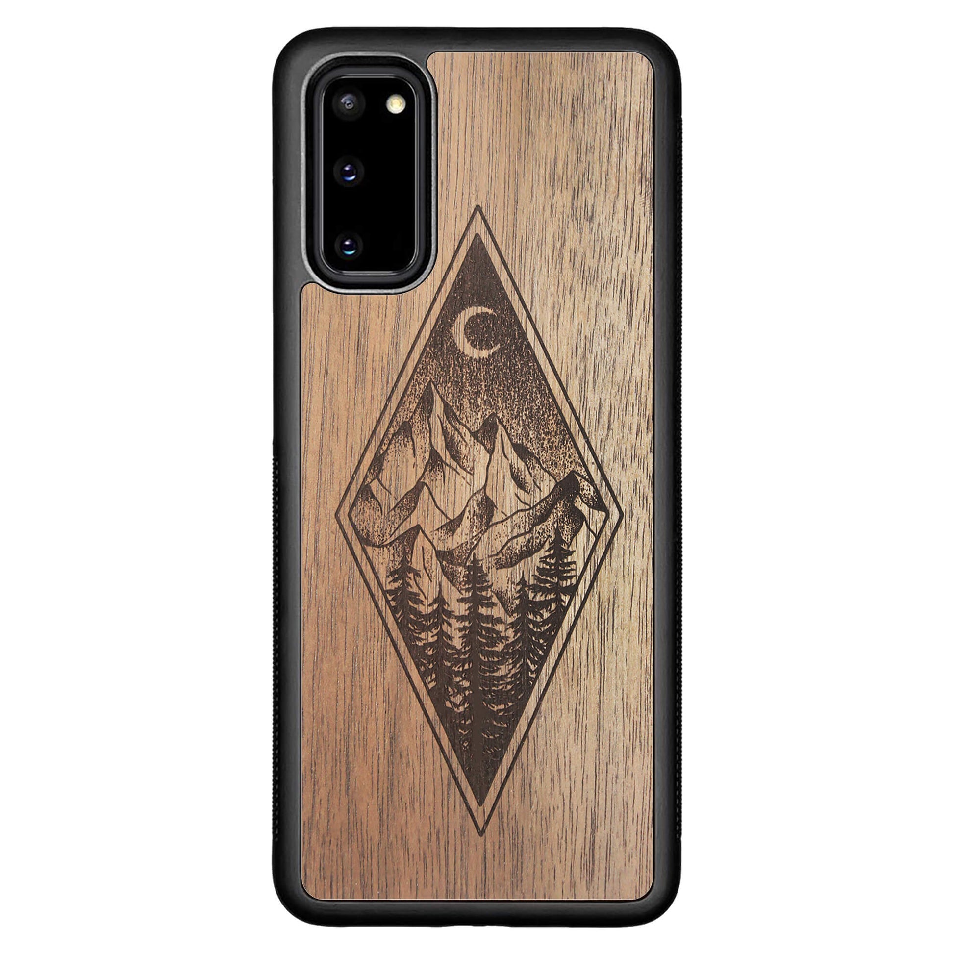 Wooden Case for Samsung Galaxy S20 Mountain Night