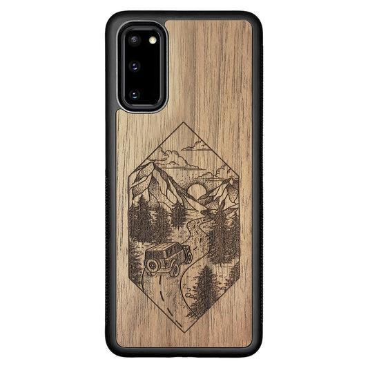 Wooden Case for Samsung Galaxy S20 Mountain Road