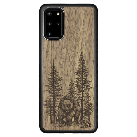 Wooden Case for Samsung Galaxy S20 Plus Bear Forest