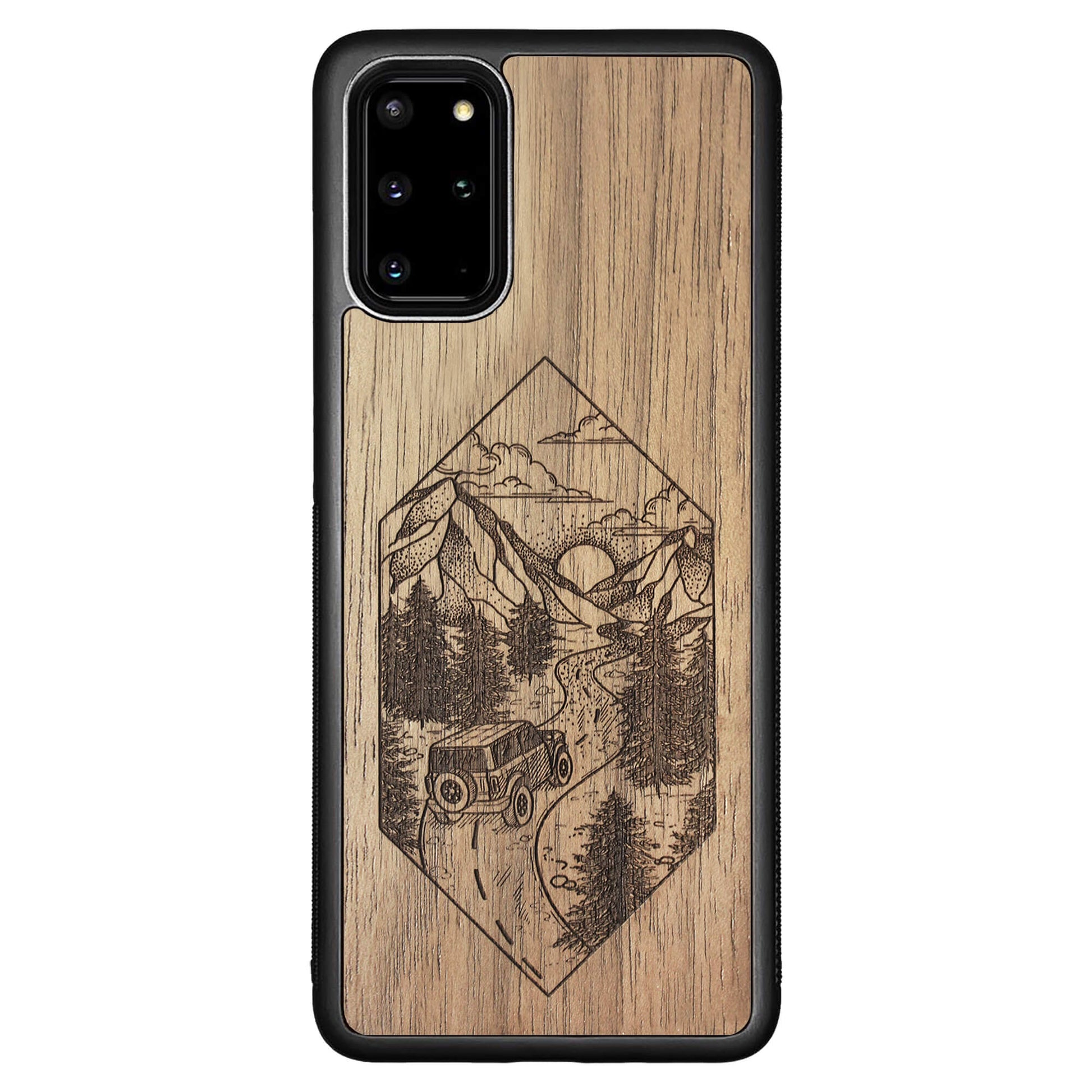 Wooden Case for Samsung Galaxy S20 Plus Mountain Road