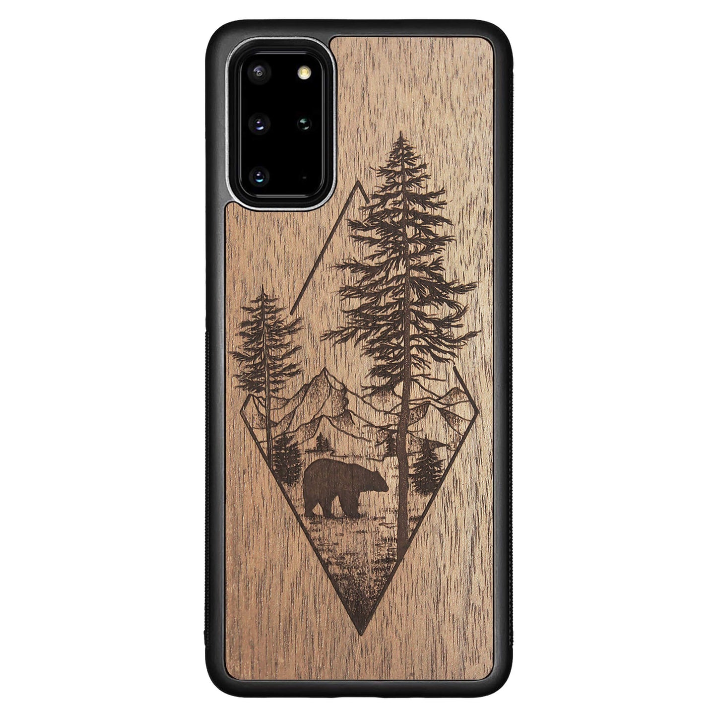 Wooden Case for Samsung Galaxy S20 Plus Woodland Bear