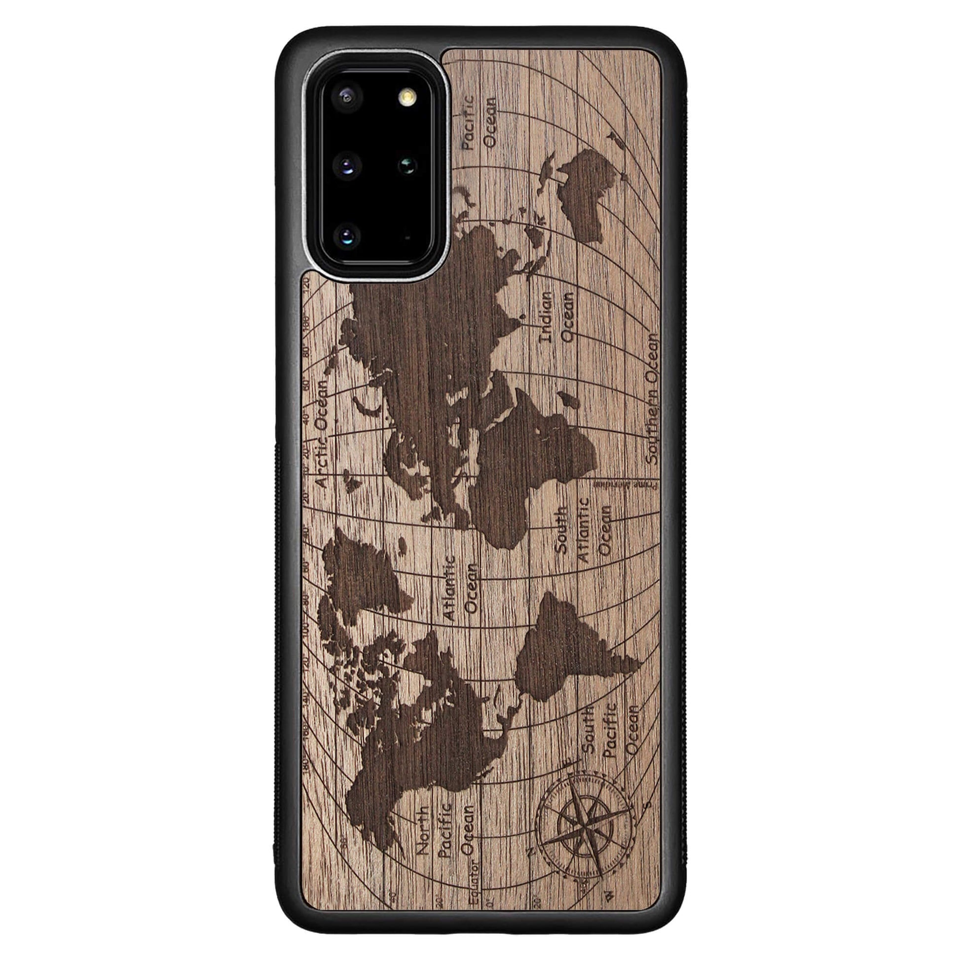 Wooden Case for Samsung Galaxy S20 Plus World Map