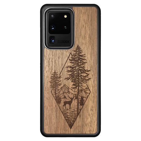 Wooden Case for Samsung Galaxy S20 Ultra Deer Woodland