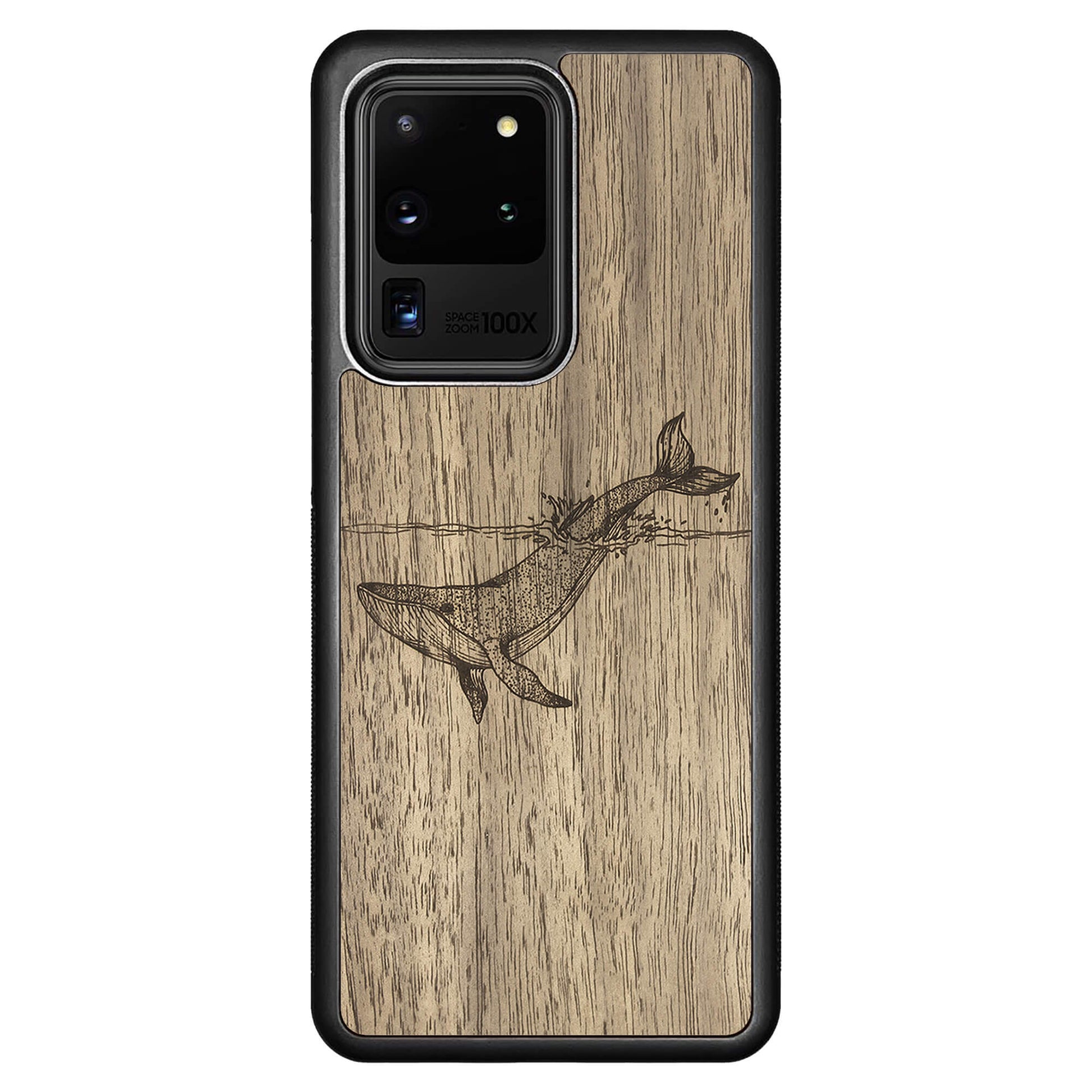 Wooden Case for Samsung Galaxy S20 Ultra Whale