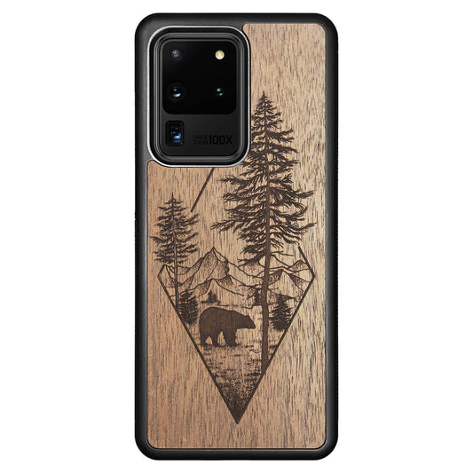 Wooden Case for Samsung Galaxy S20 Ultra Woodland Bear