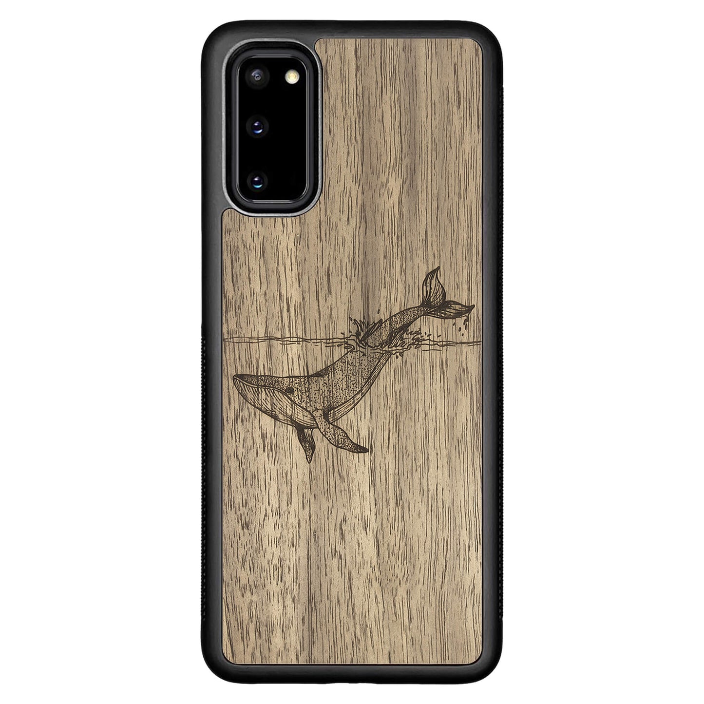Wooden Case for Samsung Galaxy S20 Whale