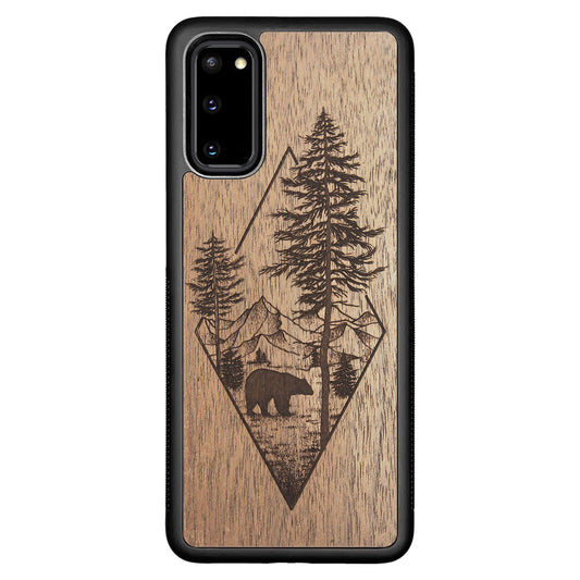 Wooden Case for Samsung Galaxy S20 Woodland Bear
