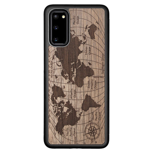 Wooden Case for Samsung Galaxy S20 World Map