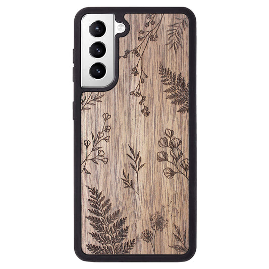 Wooden Case for Samsung Galaxy S21 Botanical