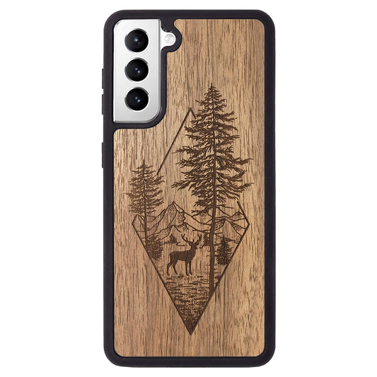 Wooden Case for Samsung Galaxy S21 Deer Woodland