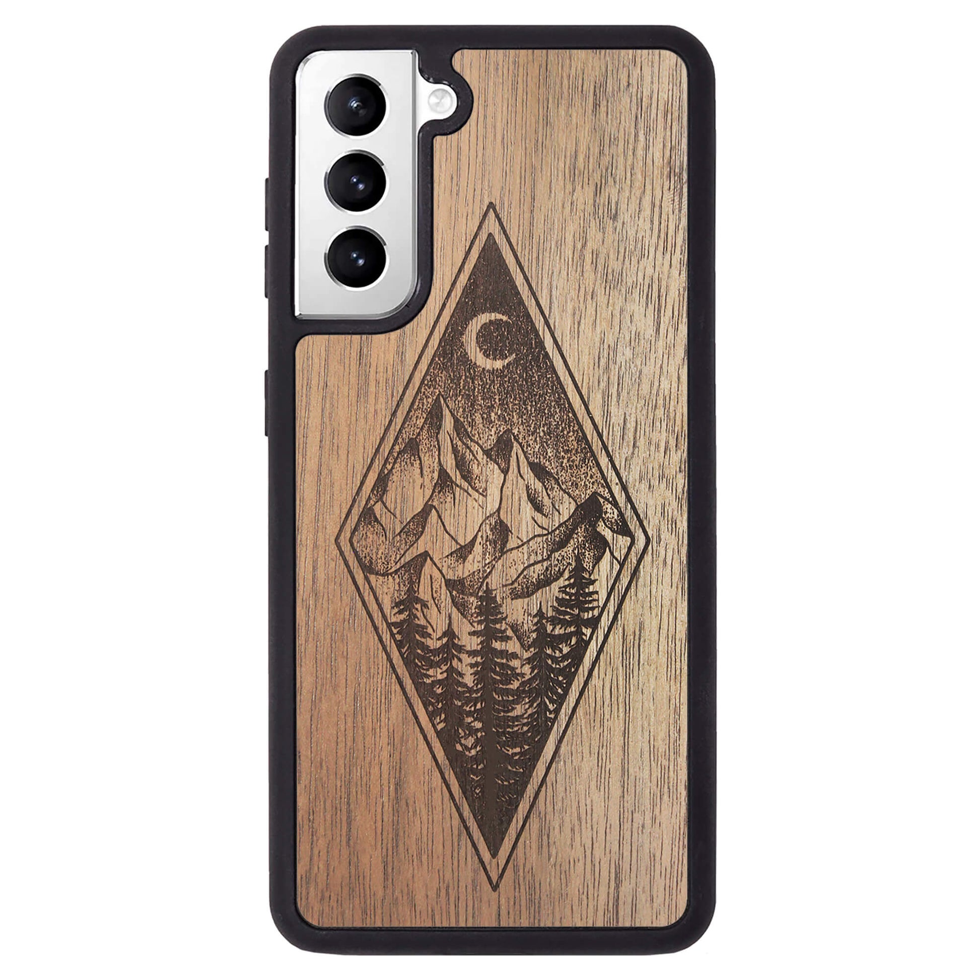 Wooden Case for Samsung Galaxy S21 Mountain Night