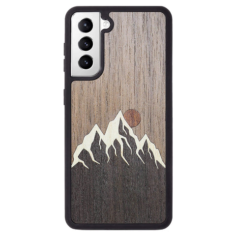 Wooden Case for Samsung Galaxy S21 Mountains