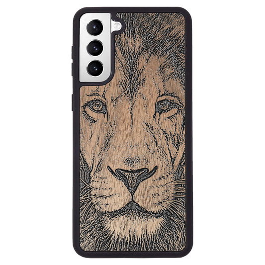Wooden Case for Samsung Galaxy S21 Plus Lion face
