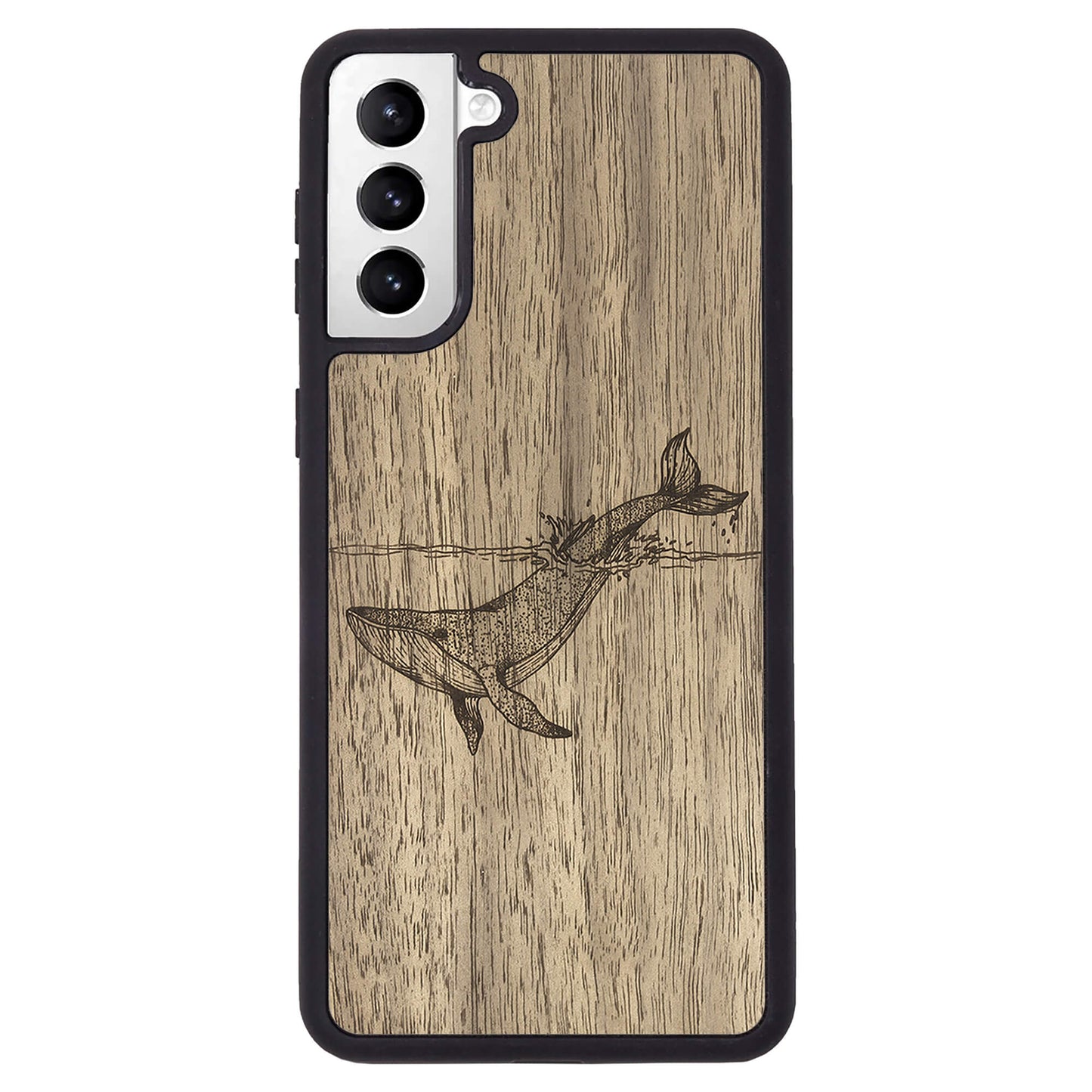Wooden Case for Samsung Galaxy S21 Plus Whale