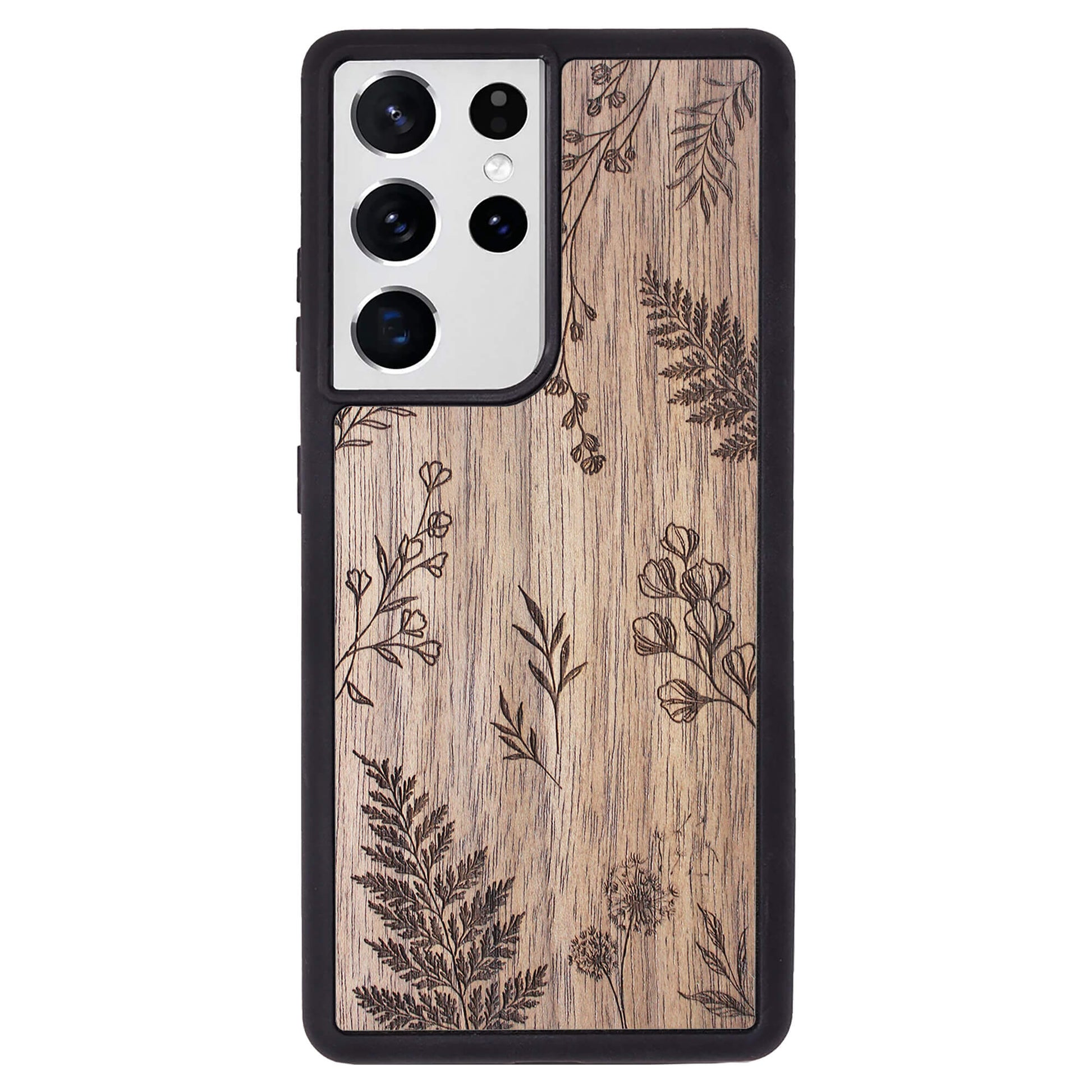 Wooden Case for Samsung Galaxy S21 Ultra Botanical