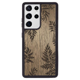 Wooden Case for Samsung Galaxy S21 Ultra Botanical Fern